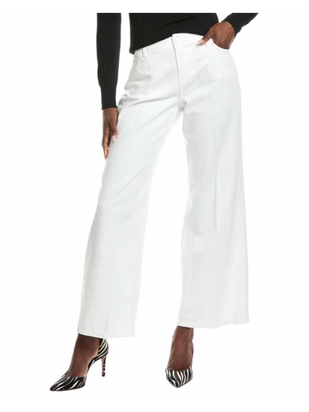 Cabi White Ashbury Wide Leg Denim Jeans Size 10 Style #6700R